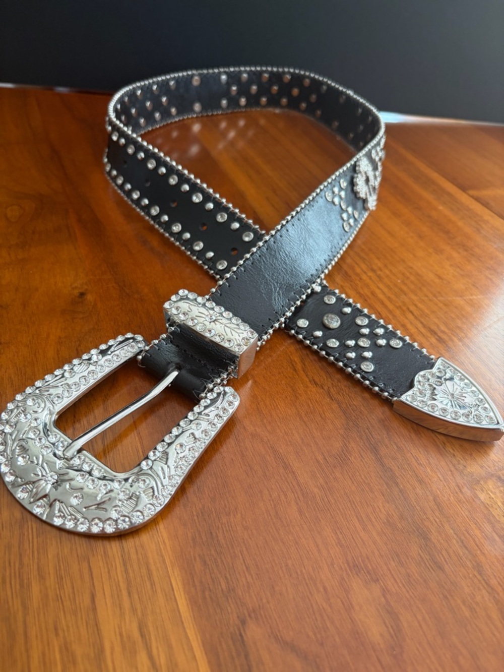 Authentic Blazin Roxx by Nocona Belt Co. - Western rhinestone belt black